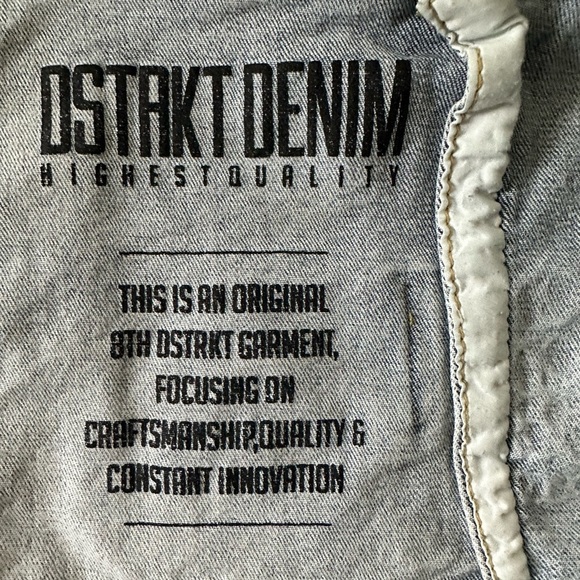 8IGHTH DSTRKT Denim Jean Jacket Embroidered Jealousy Just Love Man S/M Women - Picture 12 of 16